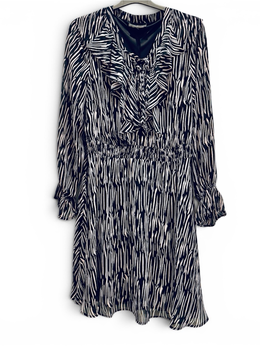 Lane Bryant Zebra Print Ruffled Midi Dress - 18/20 Plus Size